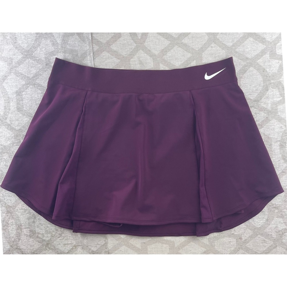 Nike Court Dri-FIT Women XL Purple Tennis Skort Built-in Shorts Activewear